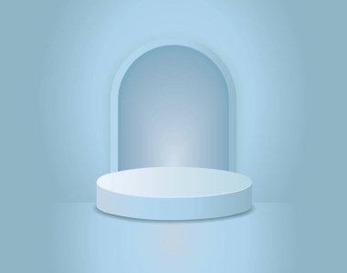 Açık Mavi Daire Yaya Kürsüsü EPS Vektörü