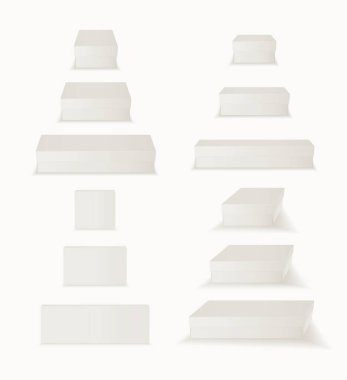 İzole edilmiş Beyaz Kutu Model EPS Vektör EPS Vektörü