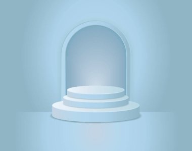 Açık Mavi Daire Yaya Kürsüsü EPS Vektörü