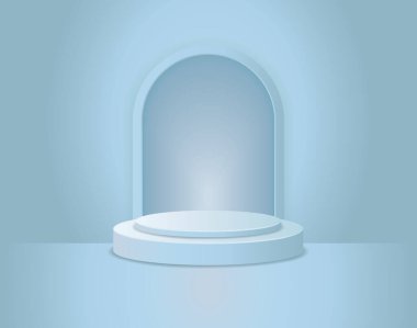 Açık Mavi Daire Yaya Kürsüsü EPS Vektörü