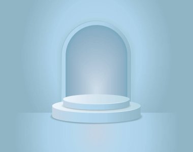 Açık Mavi Daire Yaya Kürsüsü EPS Vektörü