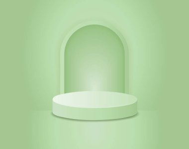 Açık Yeşil Daire Yaya Kürsüsü EPS Vektörü