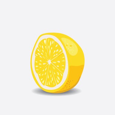 Limon dilimleri illüstrasyon izole EPS Vektörü