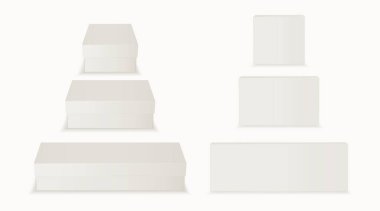 İzole edilmiş Beyaz Kutu Model EPS Vektör EPS Vektörü