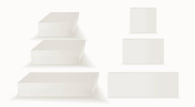 İzole edilmiş Beyaz Kutu Model EPS Vektör EPS Vektörü