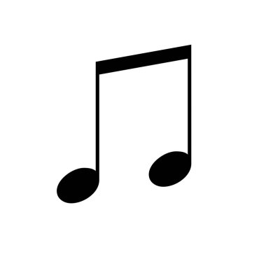 Müzik notaları beyaz arkaplanda izole edilmiş. Not: Yakın plan.