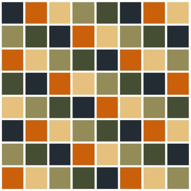 Kare Kiremitli Mozaik Şablon Simetrik Şebeke Tasarımı. Görüntü