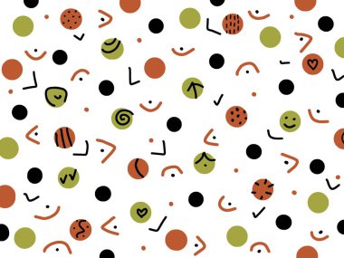 Bebek deseni. Çocuklar için minimalist desen kumaş, kumaş, tekstil, yatak örtüsü, ambalaj kağıdı. Şirin tasarım illüstrasyonu