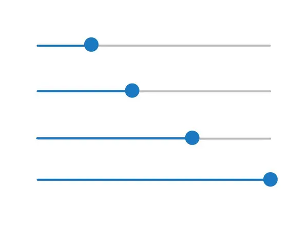 Ayarlanabilir Ses veya Parlaklık Seviyeleri Mavi Dairesel Çizgiler - Modern UI Tasarım Konsepti ile Grafik Arayüzü. Görüntü