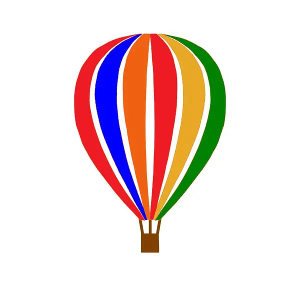 Beyaz arkaplanda izole edilmiş balon simgesi. Aerostat simgesi yakın plan. Renkli aerostat. çok renkli aerostat