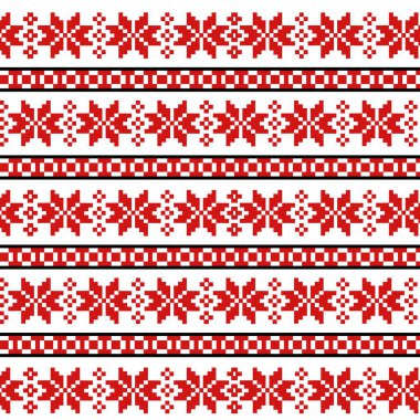 Ukrayna ulusal modeli. Vyshyvanka. Ukrayna geleneksel süsü. Halkın etnik düzeni. Kusursuz desen. Ukrayna nakışı.