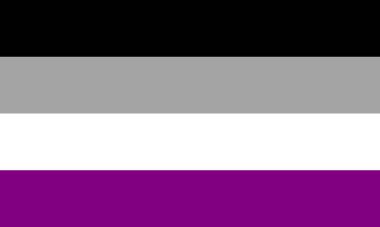 Asexual Pride Flag Illustration Temsilcisi Aseksüellik ve LGBTQ + Toplum Dayanışması