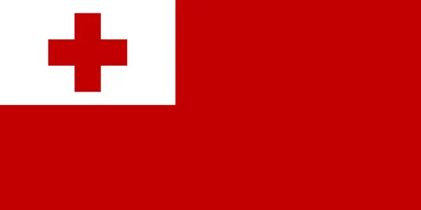 Tonga bayrağı. Gerçekçi bayrak çizimi. Pankart. Tonga bayrağı
