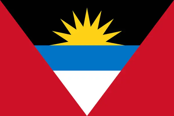 Antigua ve Barbuda bayrağı. Pankart. Görüntü