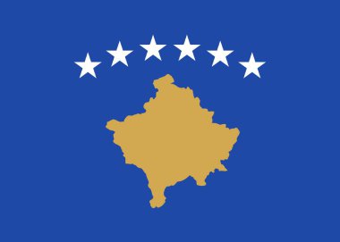 Kosova bayrağı. Kosova bayrak illüstrasyonu