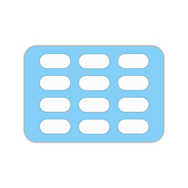 Haplar beyaz arka planda yakın plan izole edilmiş. İlaç simgesi