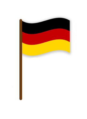 Almanya ulusal bayrağı beyaz arka planda izole edildi. Pankart. Görüntü