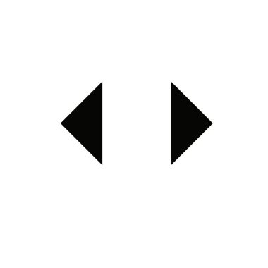 Left and right icon isolated on white background. Direction arrows. To the left arrow. To the right arrow clipart