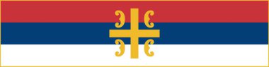 Flag of the Serbian Orthodox Church. Illustration clipart