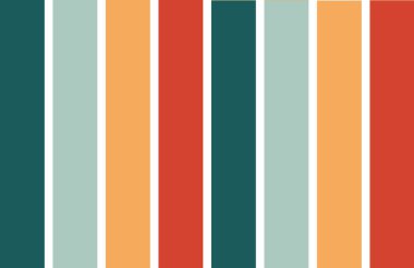 Çizgili desen. Duvar kağıdı tasarımı çizimi. Renkli yaz baskısı. Parlak tasarım kırmızı, sarı, yeşil ve beyaz renkler