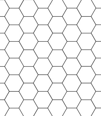 Altıgen Şebeke Tasarımı ile Geometrik Bal Tarağı Deseni. Görüntü