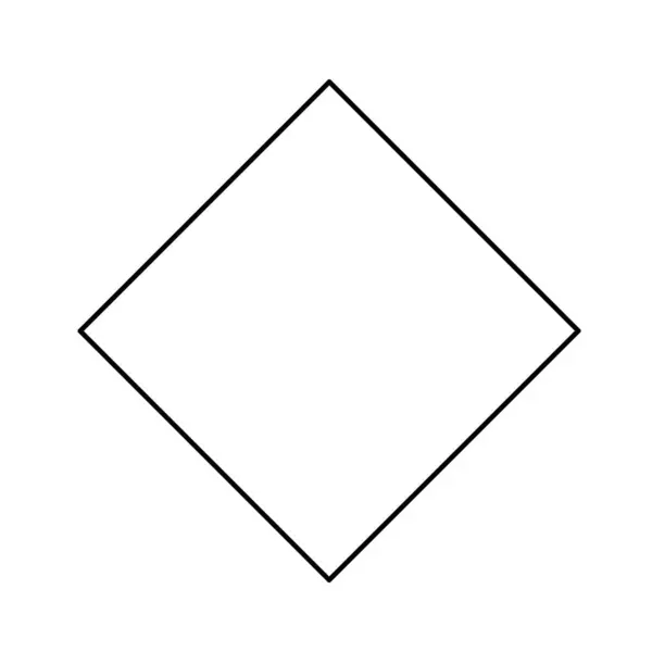 Minimalist tasarım ve sanat projeleri için soyut geometrik elmas şekil beyaz zemin üzerinde izole. Görüntü