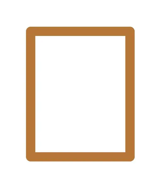 Minimalist Kahverengi Çerçeve Beyaz Arkaplanda izole edildi. Görüntü