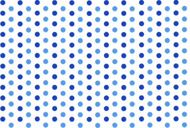 Beyaz Arkaplanda Mavi ve Koyu Mavi Noktalı Kusursuz Polka Nokta Deseni
