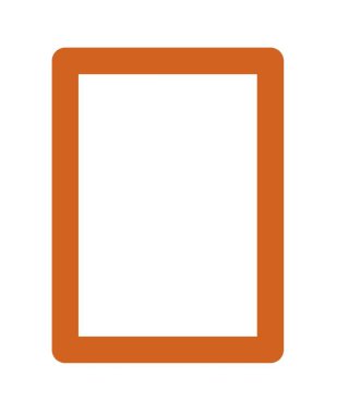 Minimalist Soyut Yuvarlak Dikdörtgen Çerçeve Beyaz Arkaplanda Sıcak Toprak Turuncusu