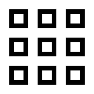 Simetrik Desendeki Boş Karelerin Soyut Geometrik Izgarası