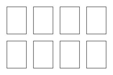 Tasarım, Bilgi Grafikleri ve Sosyal Medya Şablonları için Minimalist Sekiz Dikdörtgenler Şablonu