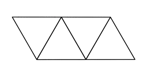 Modern Tasarım ve Eğitim İçin Doğrusal Düzenlemedeki Birbirine Bağlı Üçgenlerin Geometrik Asgari İllüstrasyonuName