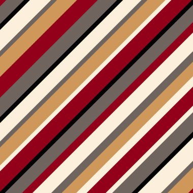 Burgundy, Bej, Altın ve Kömür Tonları 'nda Kalın Retro Paletli Çapraz Çizgili Desen. Görüntü