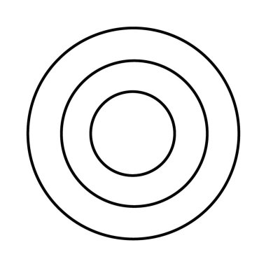 Minimalist Özmerkezli Çemberler Tasarımı Arkaplan, Posterler ve Hedef Kavramları