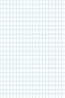 Matematik, Mühendislik veya Tasarım Projeleri için Beyaz Arkaplan 'da Kusursuz Mavi Şebeke Modeli. Not Alma ve Akademik Kullanım için Grafik Kurallı Kağıt