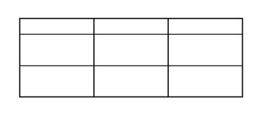 Dokuz Eşit Dikdörtgenli Minimalist Simetrik Izgara Yapısı 3 'e 3 Şekil ve Kalın Siyah Çizgiler