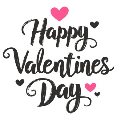 Sevgililer Günün kutlu olsun. Kalpli el yazması bir kart. Vektör illüstrasyonu.