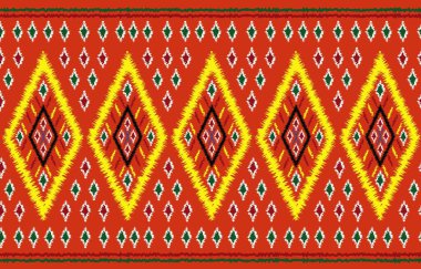 Etnik konseptte bir model. Bu etnik yapıda geometrik şekiller var. Hint tarzı gibi görünüyor. Bu etnik tasarım tekstil endüstrisi, moda endüstrisi ve ayrıca ev dekorasyonu için uygun.