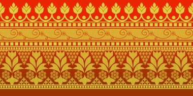 güzel grafik sari tasarımı ve bu sari tasarımı Hint stili ki bu tekstil moda endüstrisi için ve duvar kağıdı arkaplanı olarak kullanılabilir ve web sitesi bg bu stil Hindistan kökenlidir