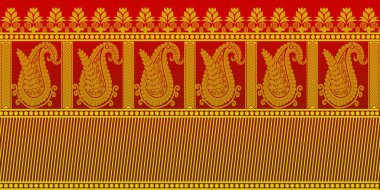 güzel grafik sari tasarımı ve bu sari tasarımı Hint stili ki bu tekstil moda endüstrisi için ve duvar kağıdı arkaplanı olarak kullanılabilir ve web sitesi bg bu stil Hindistan kökenlidir 