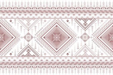 Yerli Amerikan havası veren ve tekstil endüstrisi için uygun olan kabile tarzında etnik geometrik desen tasarımı aynı zamanda güzel yerli Hint titreşim dokusu verir.