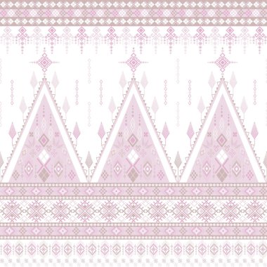 Yerli Amerikan havası veren ve tekstil endüstrisi için uygun olan kabile tarzında etnik geometrik desen tasarımı aynı zamanda güzel yerli Hint titreşim dokusu verir.