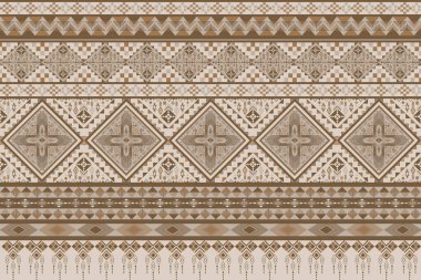 Yerli Amerikan havası veren ve tekstil endüstrisi için uygun olan kabile tarzında etnik geometrik desen tasarımı aynı zamanda güzel yerli Hint titreşim dokusu verir.