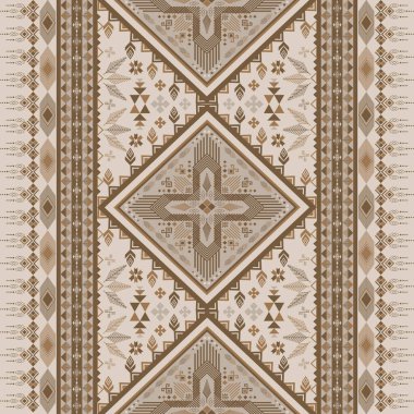 Yerli Amerikan havası veren ve tekstil endüstrisi için uygun olan kabile tarzında etnik geometrik desen tasarımı aynı zamanda güzel yerli Hint titreşim dokusu verir.