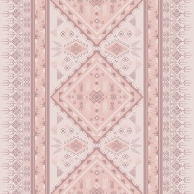 Yerli Amerikan havası veren ve tekstil endüstrisi için uygun olan kabile tarzında etnik geometrik desen tasarımı aynı zamanda güzel yerli Hint titreşim dokusu verir.