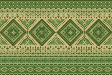 Yerli Amerikan havası veren ve tekstil endüstrisi için uygun olan kabile tarzında etnik geometrik desen tasarımı aynı zamanda güzel yerli Hint titreşim dokusu verir.