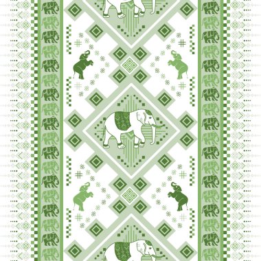 Asya tarzında popüler fil deseni bu fil grafiği Tayland 'da, Hindistan' da ve Güney Doğu Asya 'da modadır ve bu fil ve bebek fil tekstil endüstrisi ve herhangi bir paket için kullanılabilir. 
