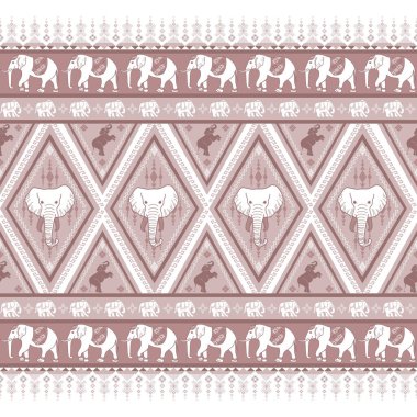Asya tarzında popüler fil deseni bu fil grafiği Tayland 'da, Hindistan' da ve Güney Doğu Asya 'da modadır ve bu fil ve bebek fil tekstil endüstrisi ve herhangi bir paket için kullanılabilir. 