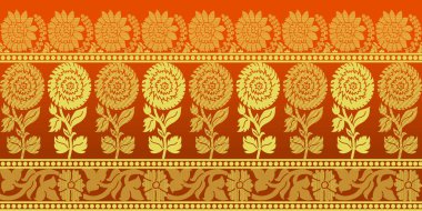 güzel grafik sari tasarımı ve bu sari tasarımı Hint stili ki bu tekstil moda endüstrisi için ve duvar kağıdı arkaplanı olarak kullanılabilir ve web sitesi bg bu stil Hindistan kökenlidir 