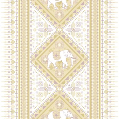 Asya tarzında popüler fil deseni bu fil grafiği Tayland 'da, Hindistan' da ve Güney Doğu Asya 'da modadır ve bu fil ve bebek fil tekstil endüstrisi ve herhangi bir paket için kullanılabilir. 